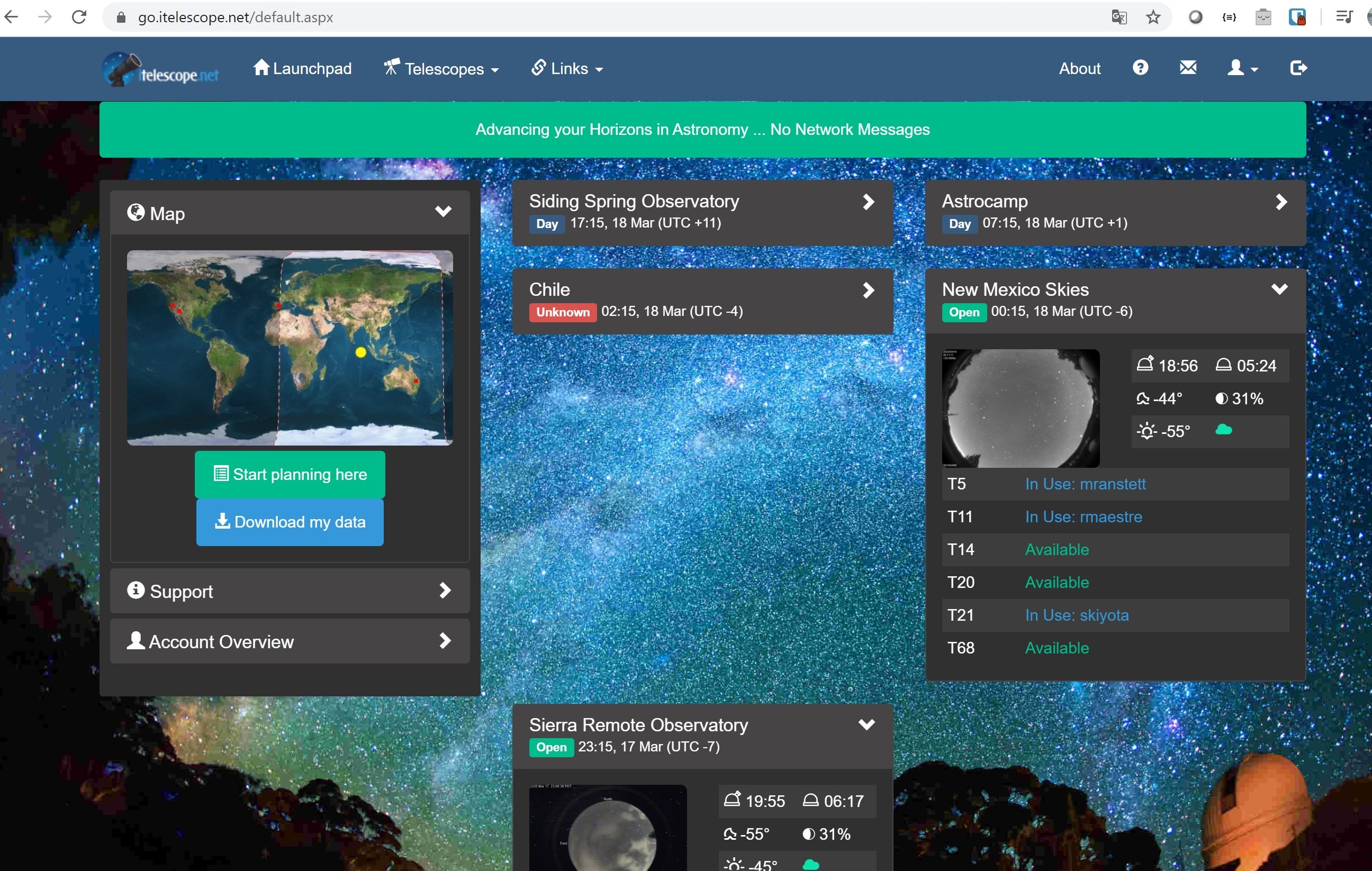 iTelescope-launchpad