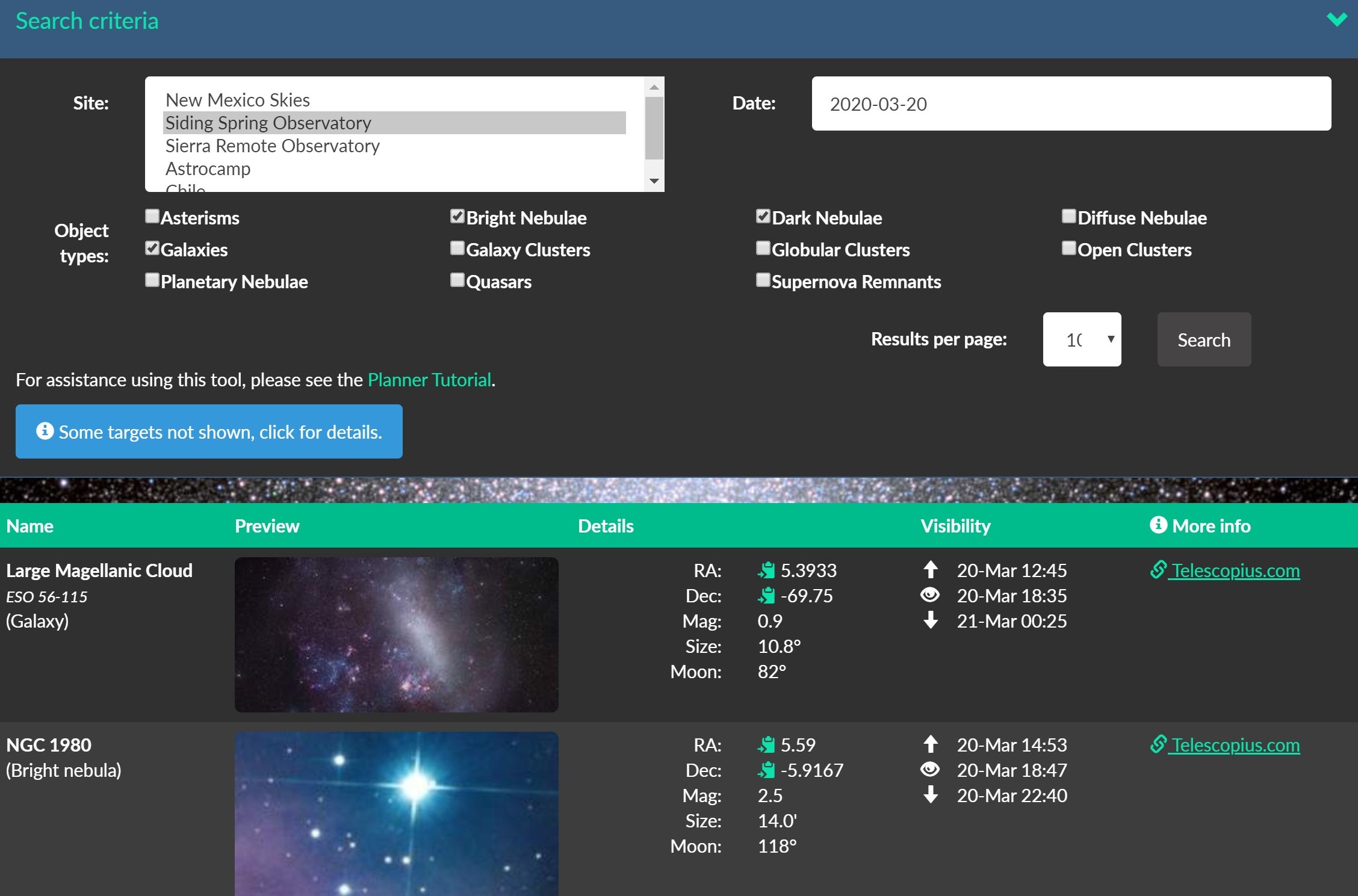 Planner example